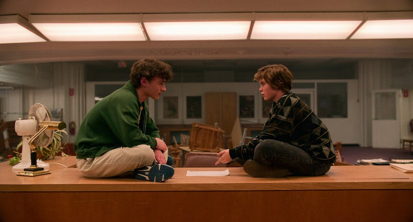 Wyatt Oleff as Stanley Barber and, Sophia Lillis as Sydney Novak in 'I Am Not Okay With This'