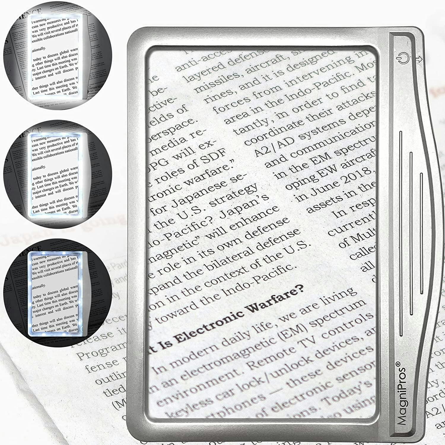 MagniPros 3X Ultra-Bright LED Magnifier