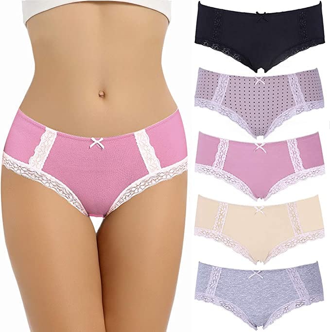 LYYTHAVON Breathable Cotton Briefs (5-Pack)