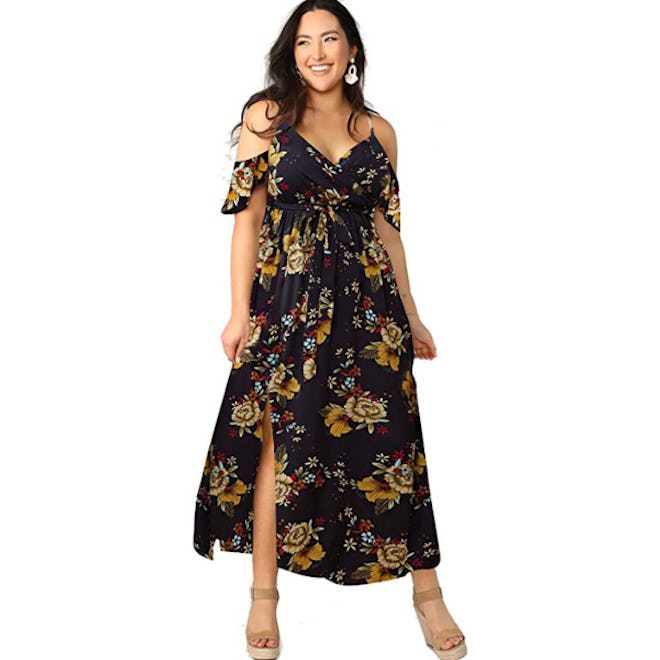 Milumia Cold Shoulder Midi Dress