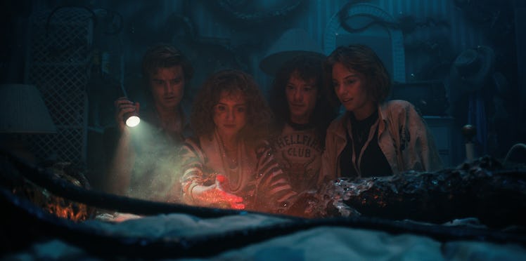 Steve, Nancy, Eddie, and Robin made some shocking discoveries about the Upside Down in Stranger Thin...