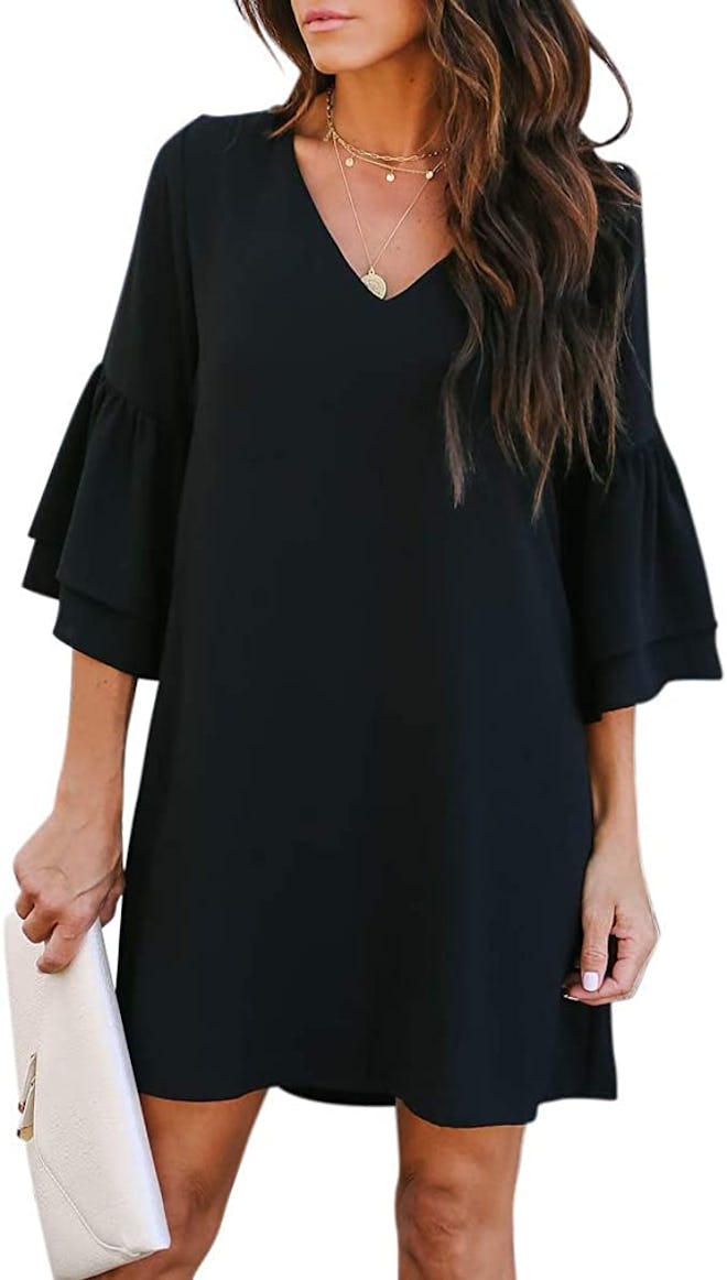 BELONGSCI Bell-Sleeve Dress