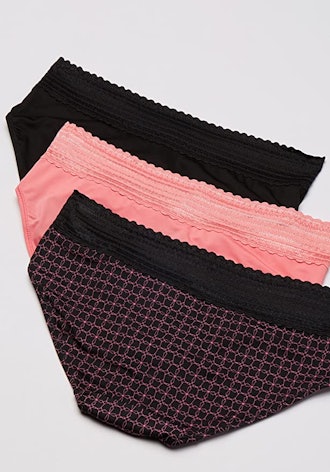 Warner's Blissful Benefits No Muffin Hipster Panties (3-Pack)