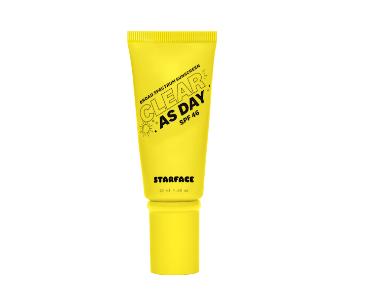 Starface's Clear As Day SPF 48 is a june skin care must have