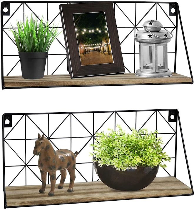 Greenco Geometric Storage Shelves (2-Pack)