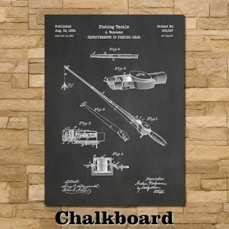 Fishing Tackle Patent Print