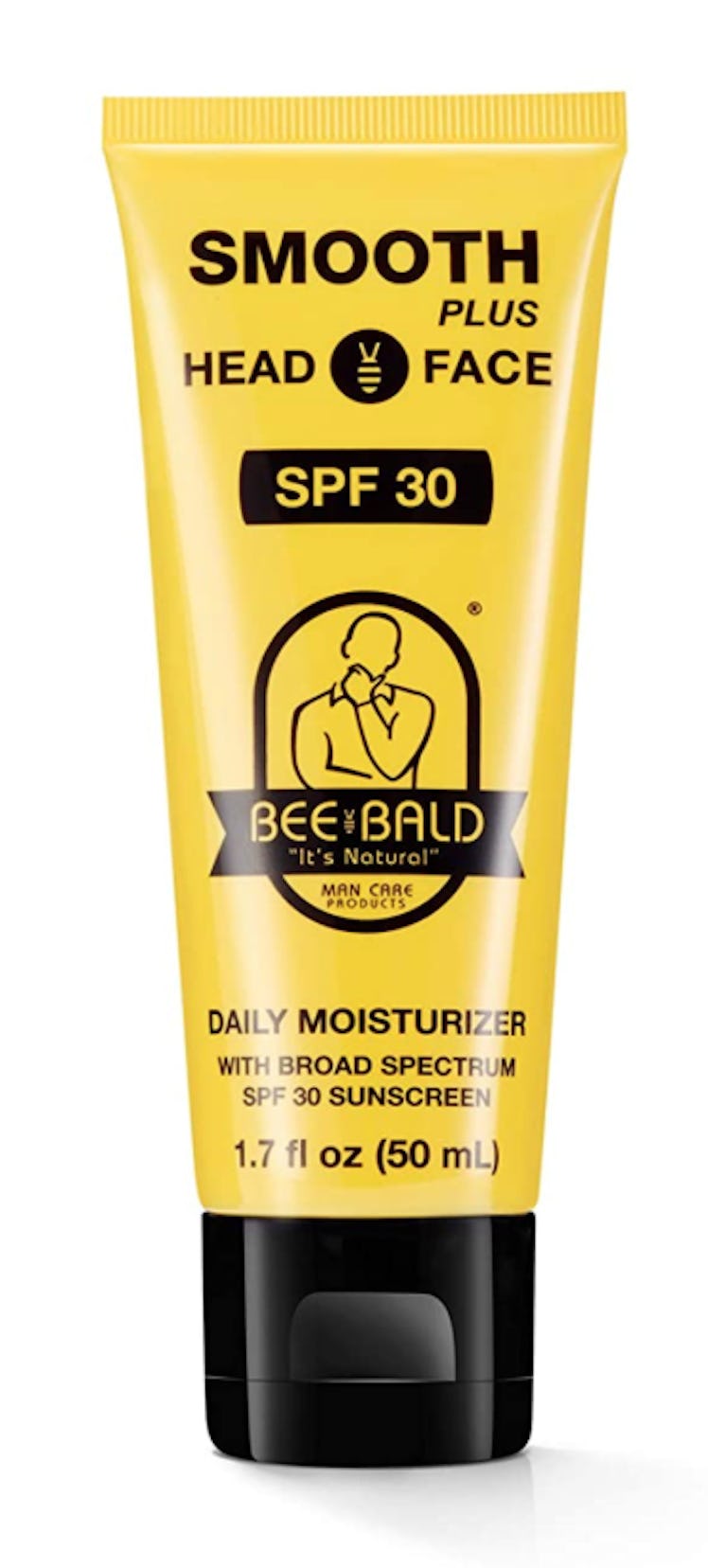 Bee Bald SMOOTH PLUS Daily Moisturizer w/SPF 30 (1.7 Oz.) Sunscreen for Bald Heads
