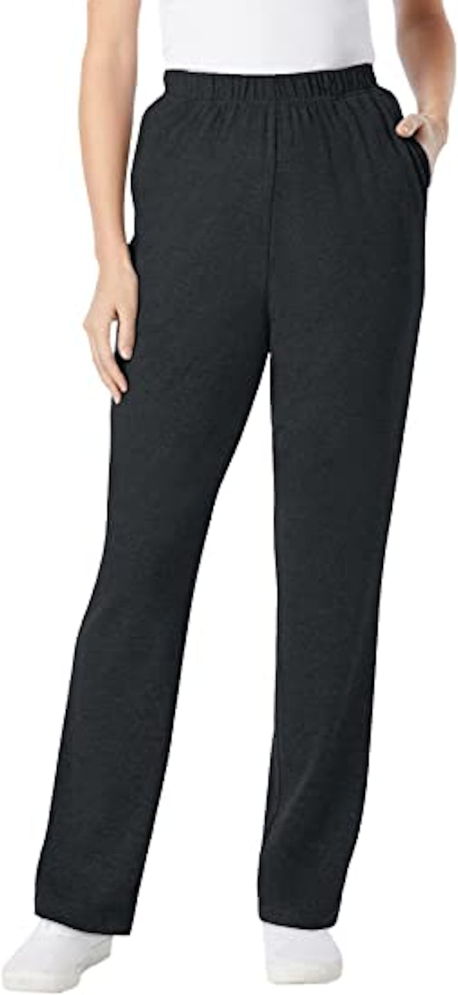 Woman Within Knit Straight Leg Pant