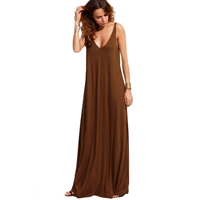 Verdusa Deep V Maxi Dress