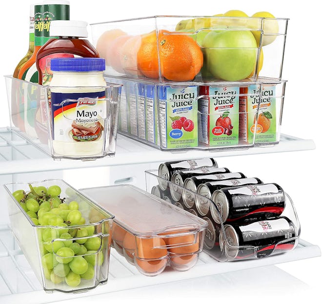Greenco Refrigerator Organizer Bins (6 Pieces)