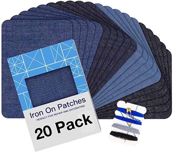 HTVRONT Iron on Patches for Clothing Repair (20-Pack)