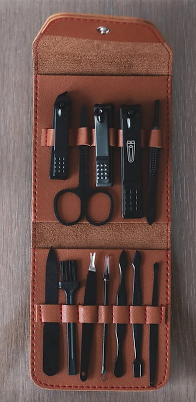 This leather travel nail kit is one of the best Father's Day gifts for sons.