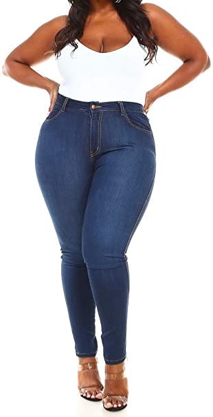 Vibrant Classic High-Waisted Denim Skinny Jeans
