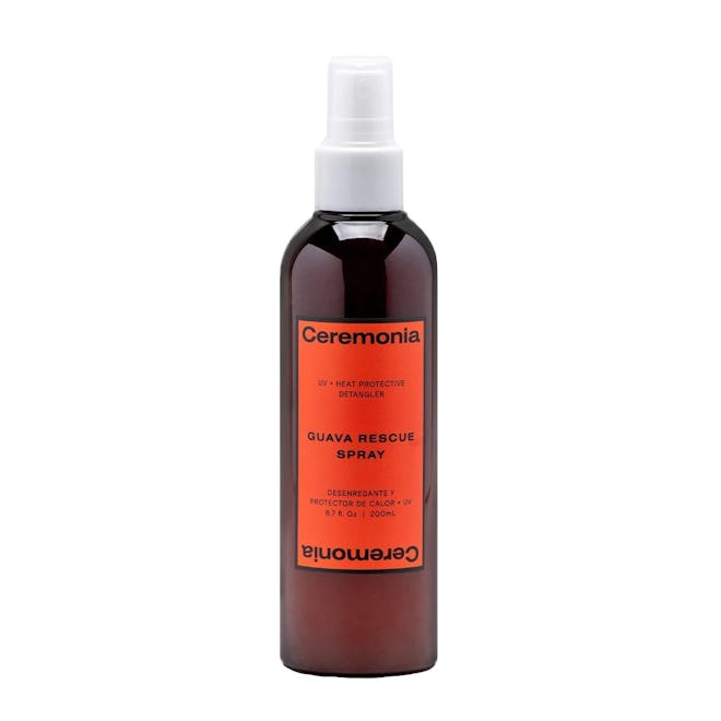  a multi-purpose detangling spray that also helps to protect hair