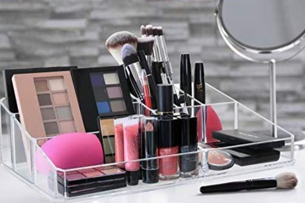 Greenco Acrylic 9 Compartment Vanity Holder