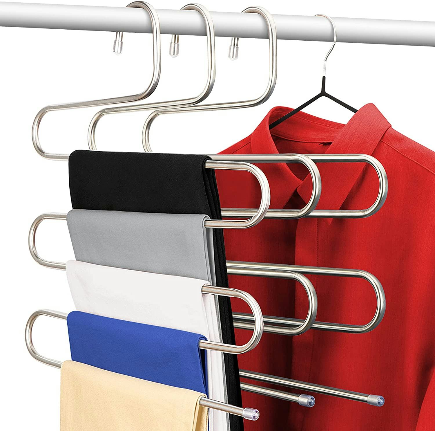 DOIOWN S-Type Stainless Steel Clothes Hangers (3-Pack)