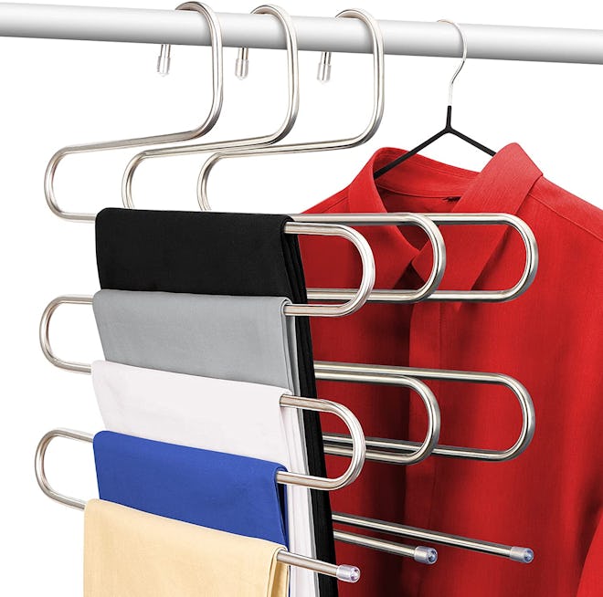 DOIOWN S-Type Stainless Steel Clothes Hangers (3-Pack) 