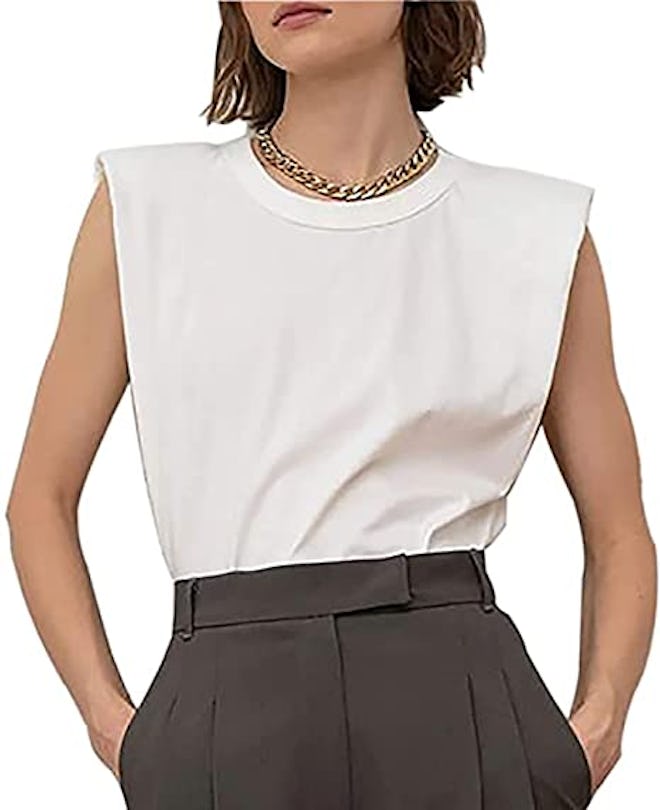 Meladyan Cotton Padded Shoulder Tank