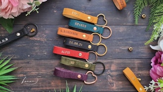 Personalized Leather Keyring