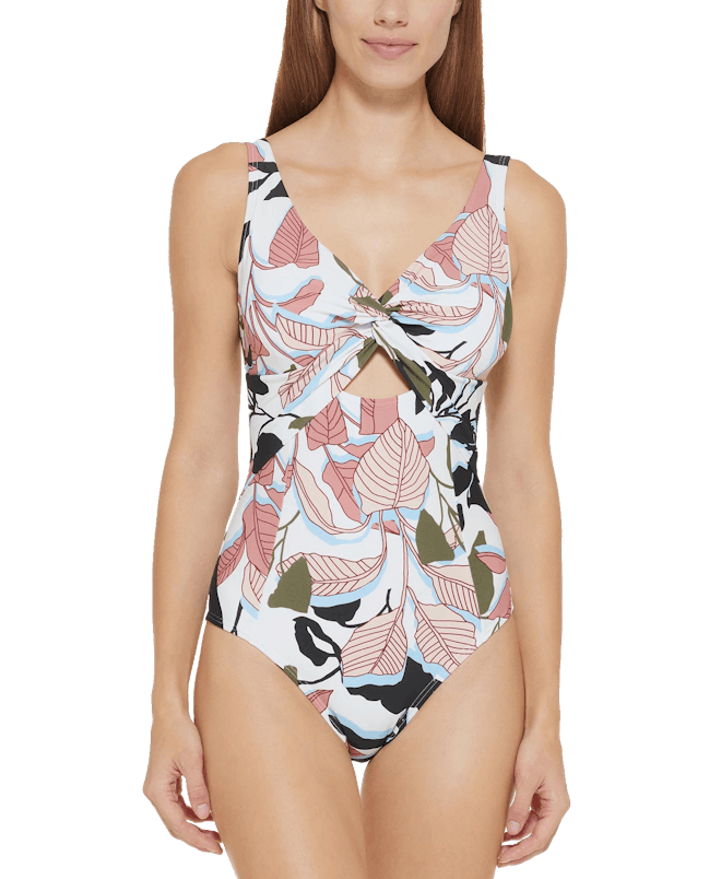 Twist-Front Cutout One-Piece Swimsuit