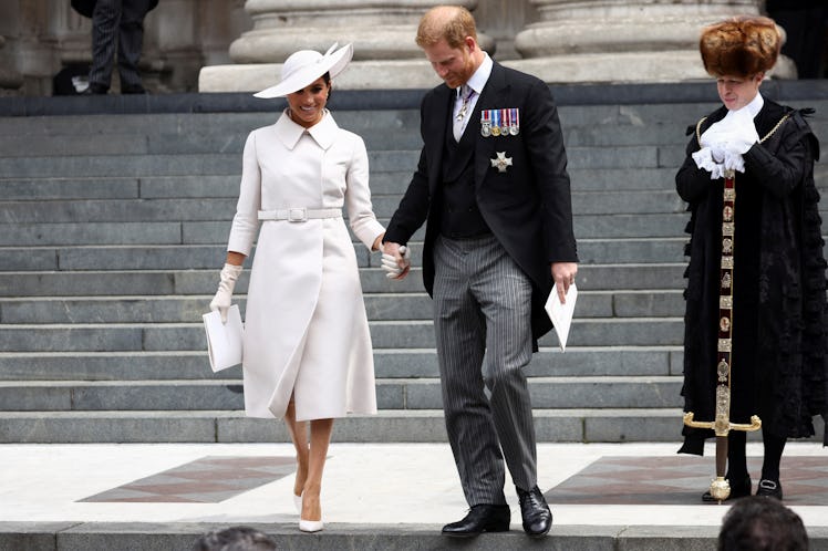 Meghan Markle and Prince Harry leaving St. Paul's Cathedral