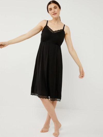 Lace Trim Nightgown from Pea in a Pod is a great petite maternity brand.