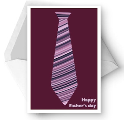 Fathers Day Tie - Father's Day Card
