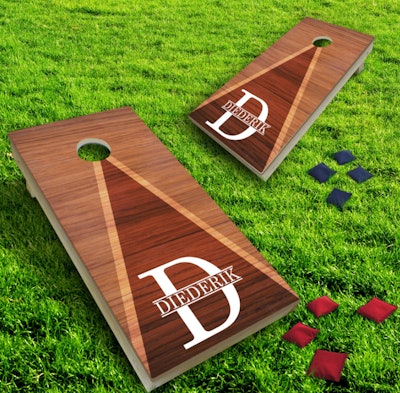 Custom Cornhole boards from Etsy are a great Father's Day gift for sons.