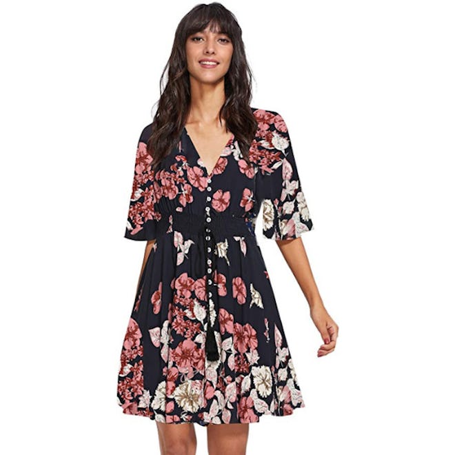 Milumia Boho Button Up Dress