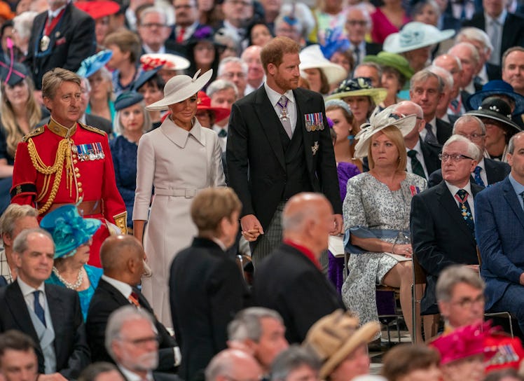 Meghan Markle and Prince Harry at the Queen's Platinum Jubilee thanksgiving service