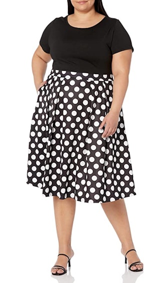 Pinup Fashion Swing Dress with Pockets