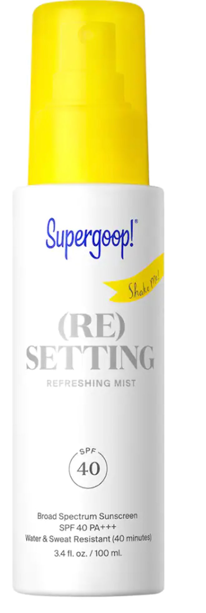 Supergoop! (Re) Setting Refreshing Mist SPF 40 for cakey skin
