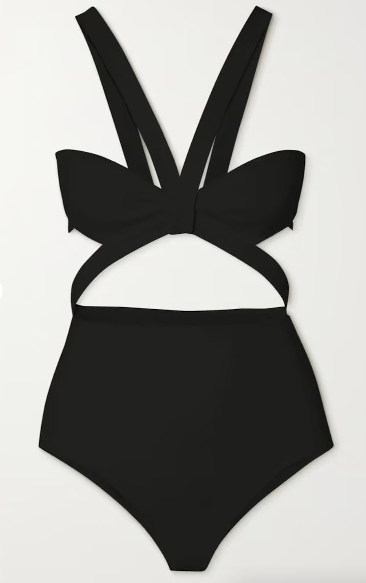 Black Cutout Swimsuit