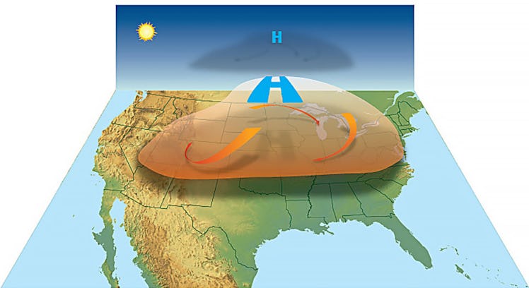 Heat domes involve high-pressure areas that trap and heat up the air below.