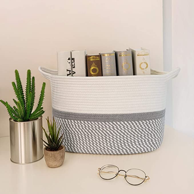 CHICVITA Square Cotton Rope Basket