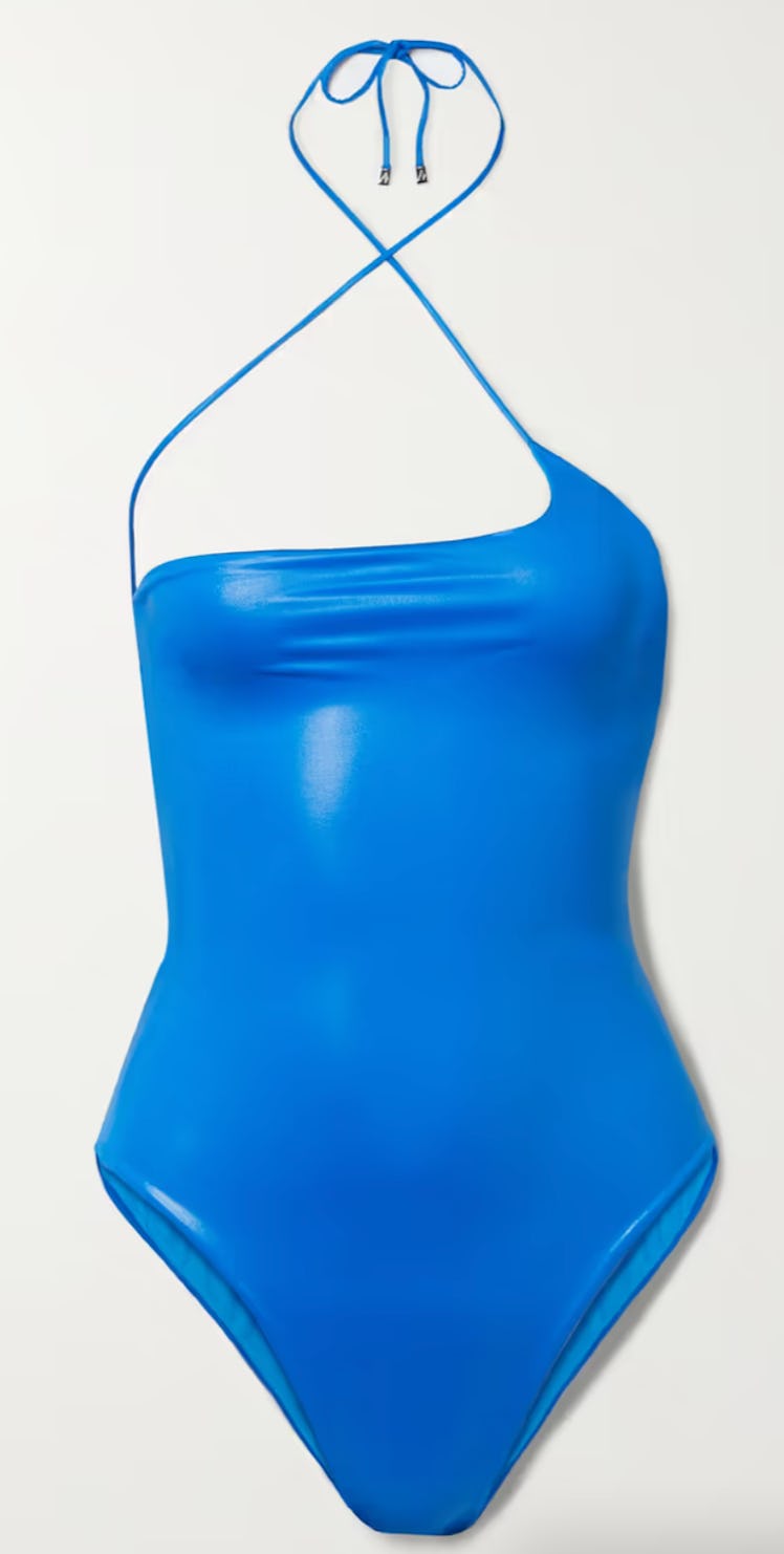 Coated Halterneck Swimsuit