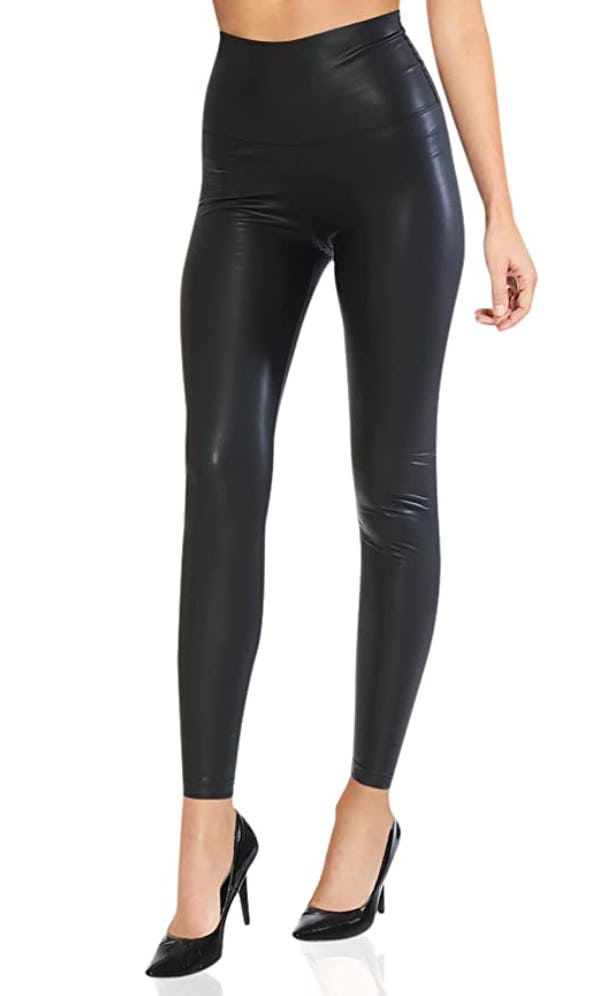 Leggings Depot High Waist Comfy Faux Leather Leggings