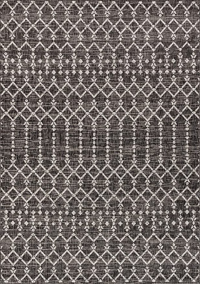 Moroccan Geometric Textured Weave Area Rug
