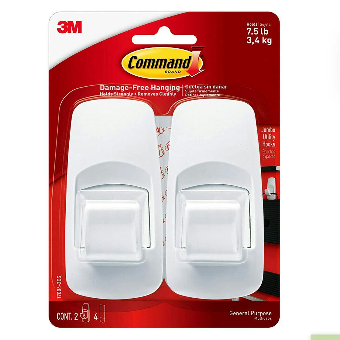 Command Jumbo Wall Hooks (4-Pack)