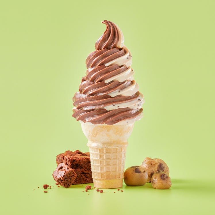 Carvel's brookie soft serve flavor is a half-brownie, half-cookie mashup.
