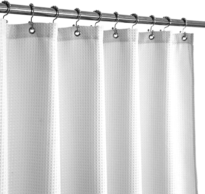 Barossa Design Waffle Weave Fabric Shower Curtain