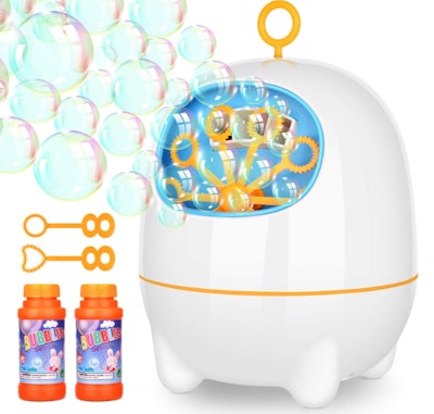 The Victostar Bubble Machine is one way to make your backyard a kid oasis.