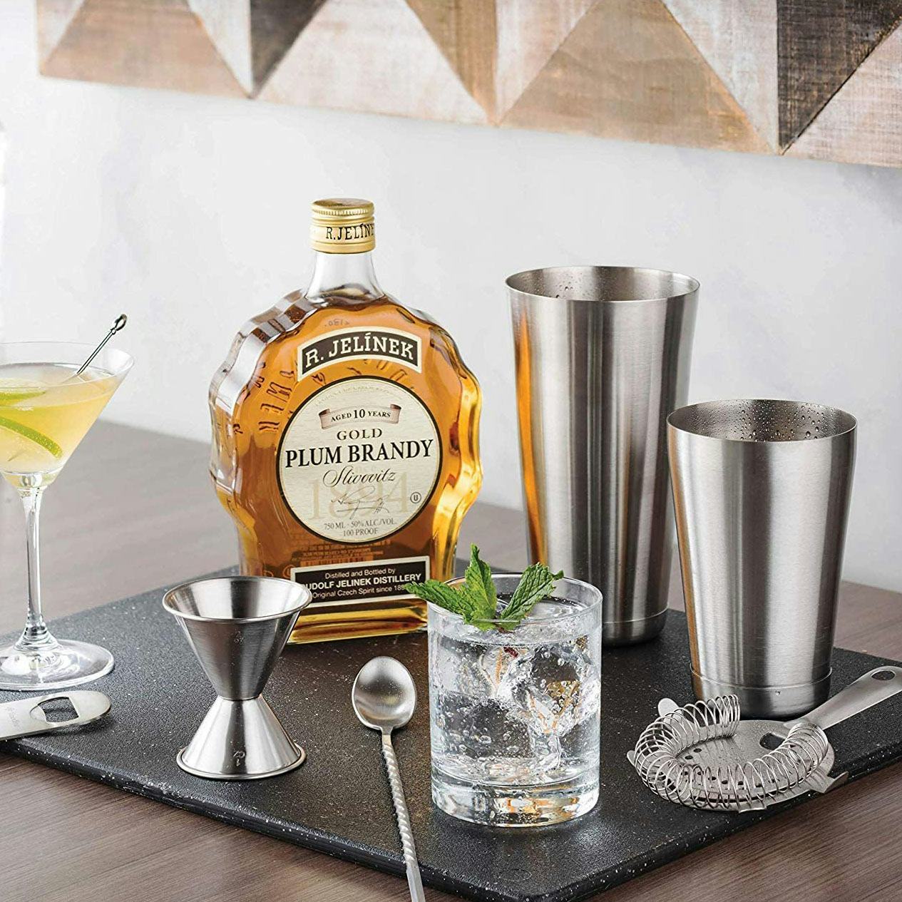 FineDine Cocktail Shaker Set Bartender Kit (14-Pieces)