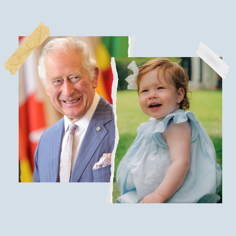 Prince Charles, Lilibet pictured during her first birthday party in England, 2022