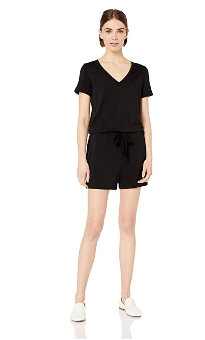 Daily Ritual Supersoft Terry Short-Sleeve V-Neck Romper