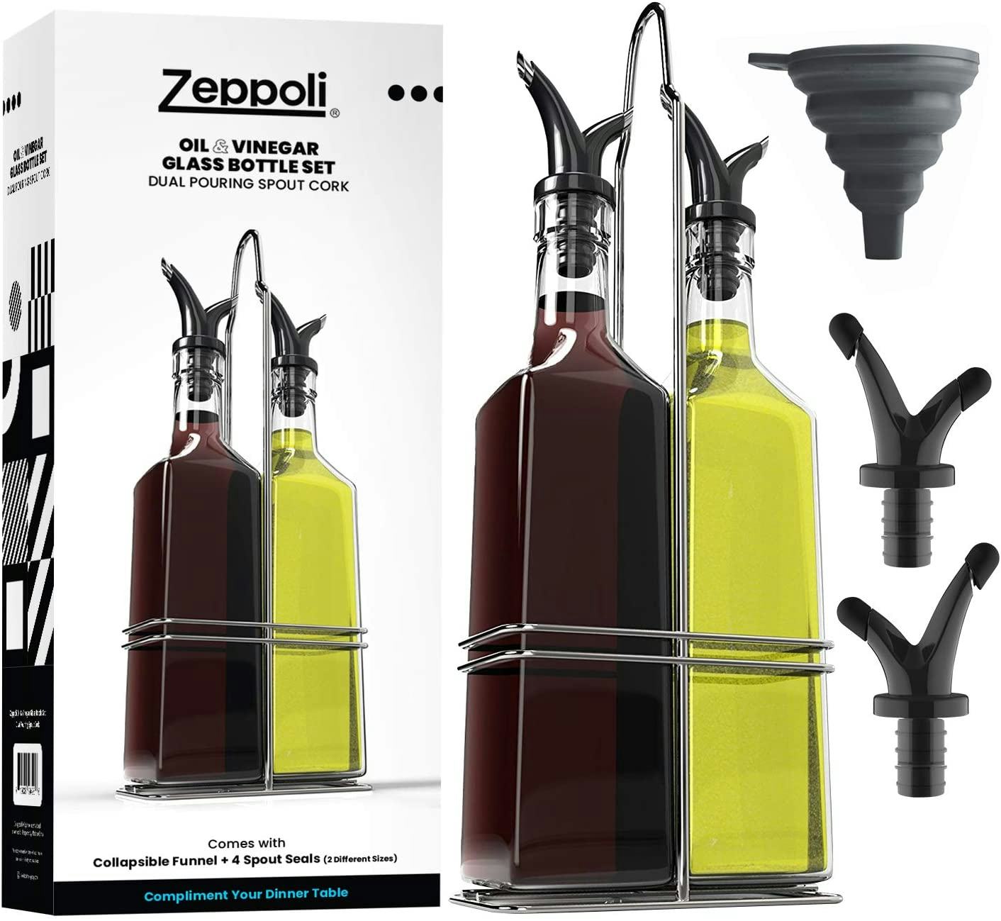Zeppoli Olive Oil Dispenser Bottle Set