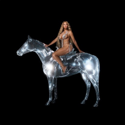 Beyonce's new album cover featuring her on a horse embodying Bianca Jagger