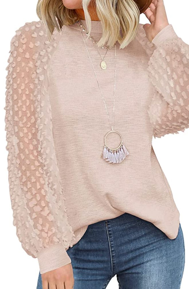 MIHOLL Long Sleeve Lace Blouse