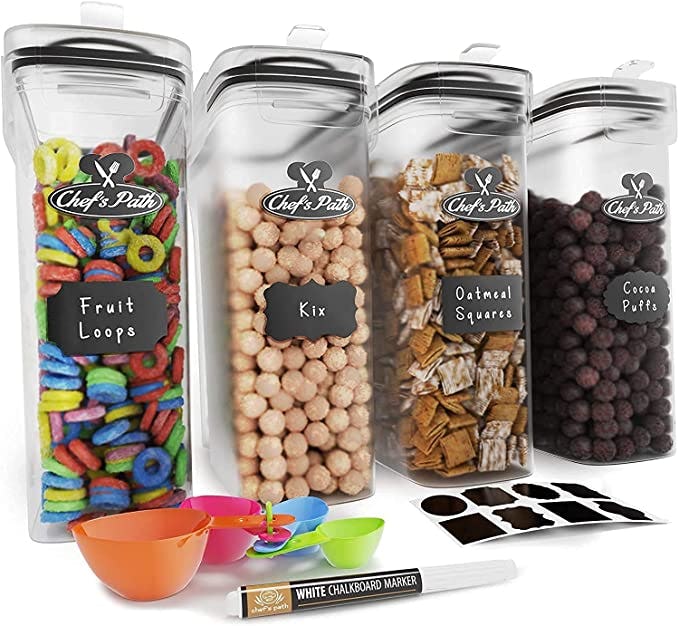 Chef&rsquo;s Path Cereal Containers Storage Set (4-Pack)