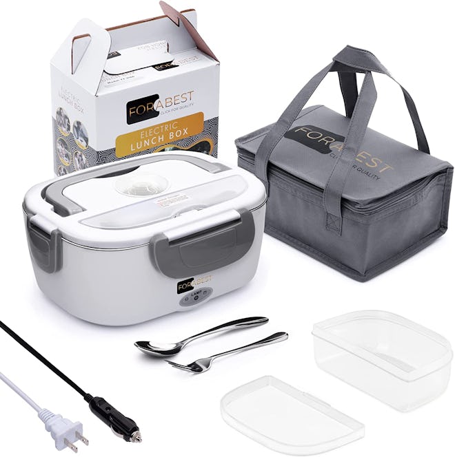 This electric lunch box comes with an insulated case and can be plugged into the wall or your car.